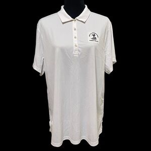 Bermuda Sands White Pebble Beach Golf Polo Shirt Stretch 2XL